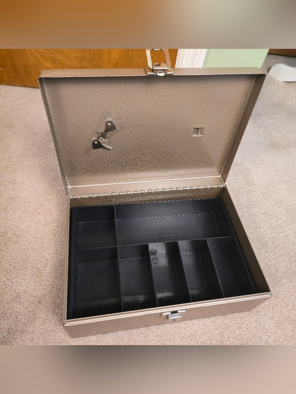 Rockaway Metal Products Corp W/ Keys Cash Metal Lock Box New York